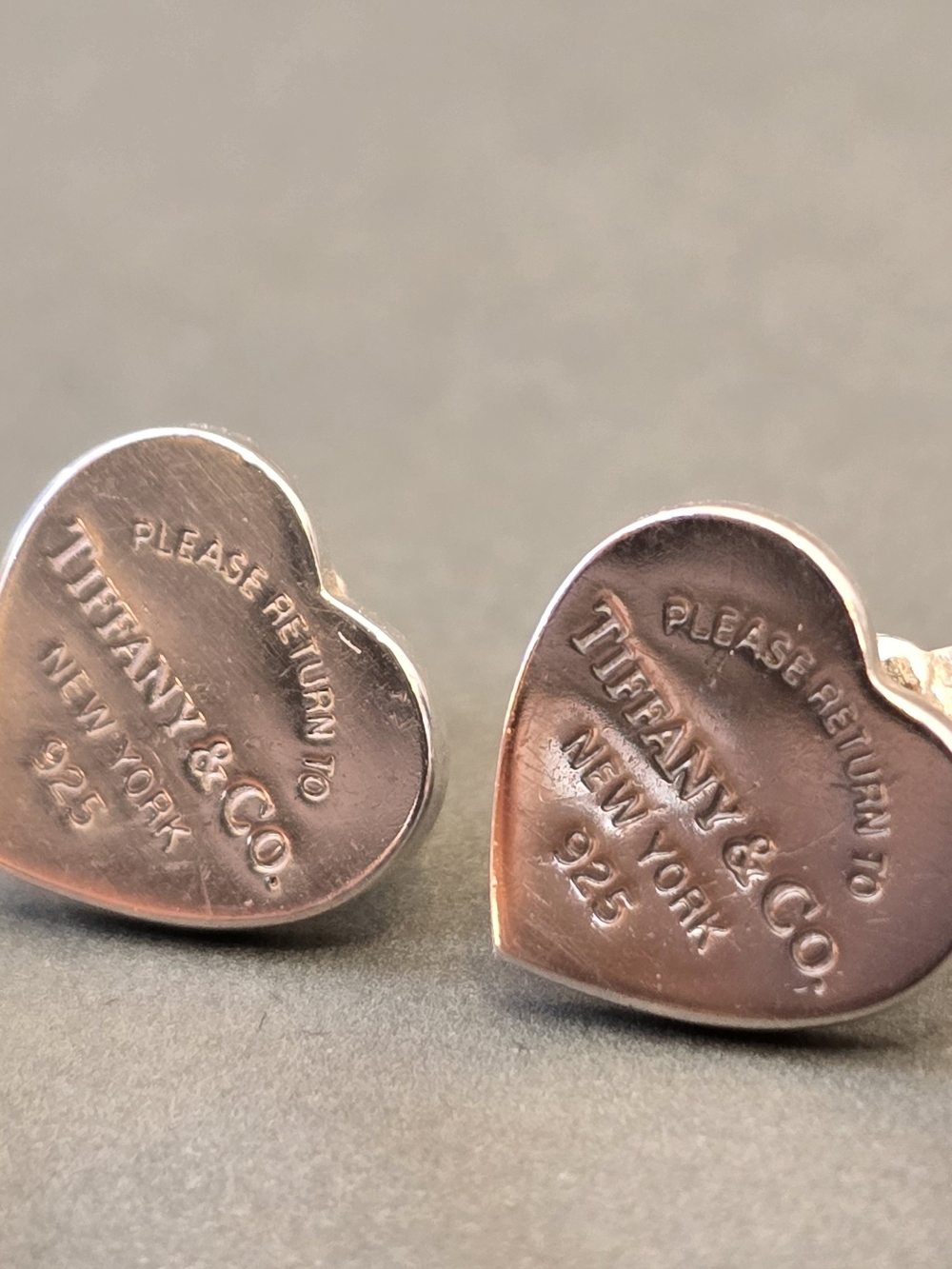 Tiffany & Co. Heart Stud Earrings in Polished Silver